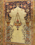 30037 Antique Silk Turkish Prayer Rug ca.1850