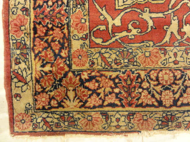 Antique Persian Kerman Ravar Rug: 1001 Flowers