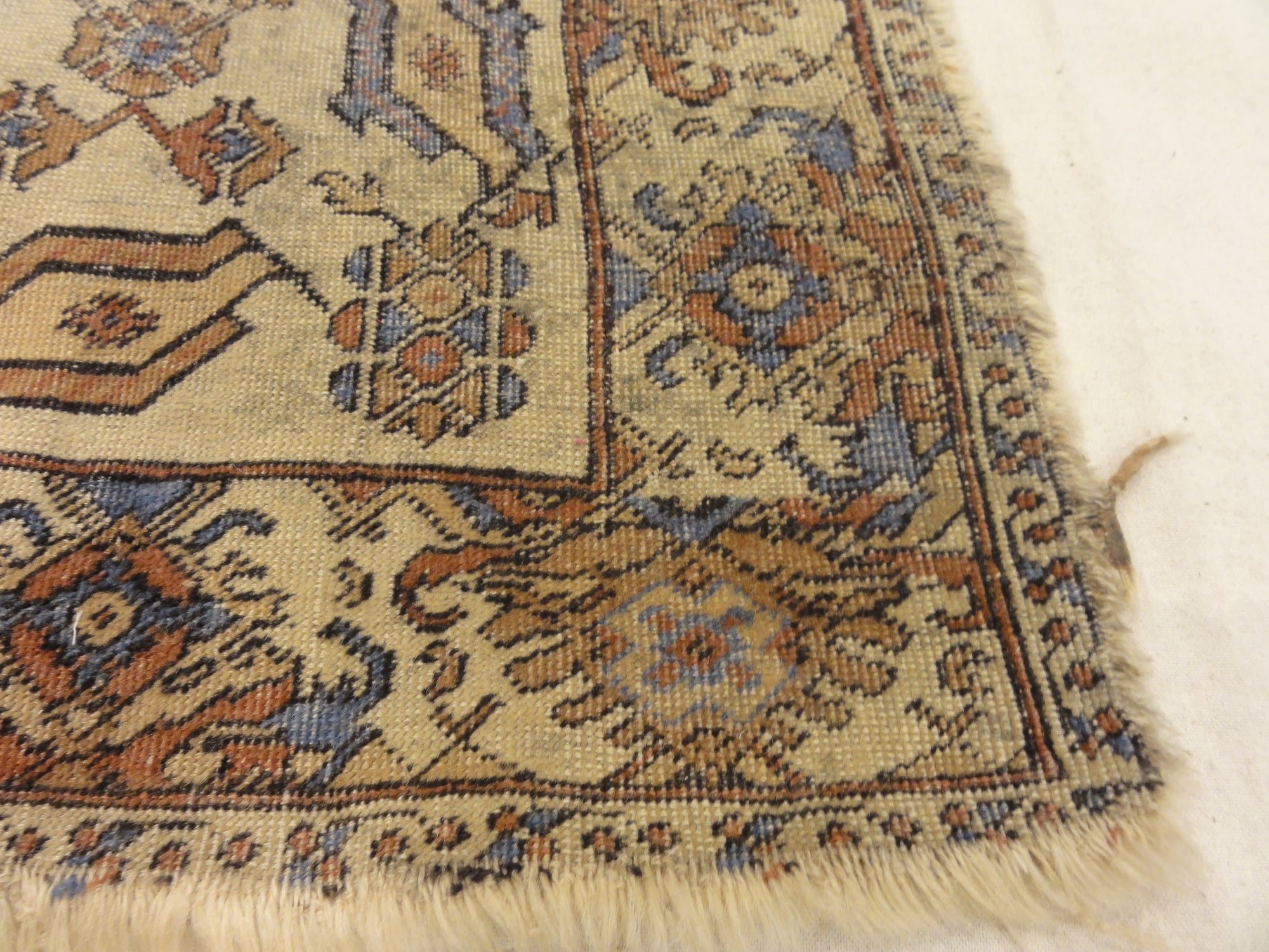 Very Rare Antique Selendi Bird Turkish Oushak. A piece of genuine woven carpet art sold by Santa Barbara Design Center Rugs and More.