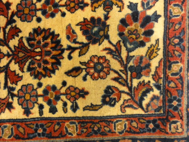 Antique Persian Wool Kashan Kork circa 19th Century