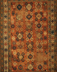 Antique Caucasian Kazak Rug Mid 19th Century. A genuine authentic antique piece of woven carpet art sold by Santa Barbara Design Center Rugs and More.