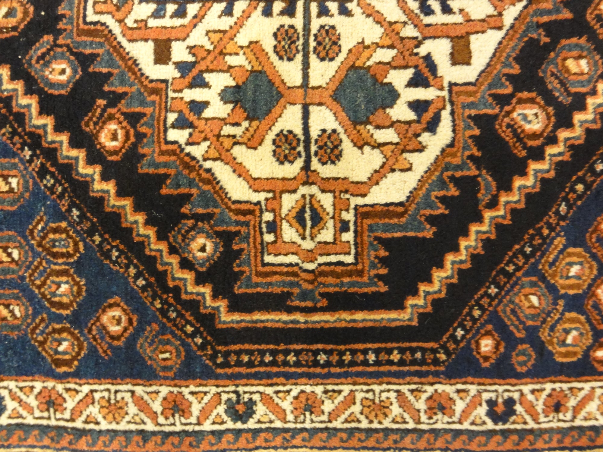 Antique Persian Afshar Medallion Botteh Genuine Woven Carpet Art Authentic Intricate Santa Barbara Design Center Rugs and More