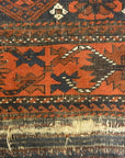 30084 Antique Original Persian Baluch Rug with Original Ends
