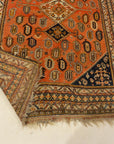 29856 important Antique Qashqai gift of the Khan with silk wefts in perfect conservation ca. 1870