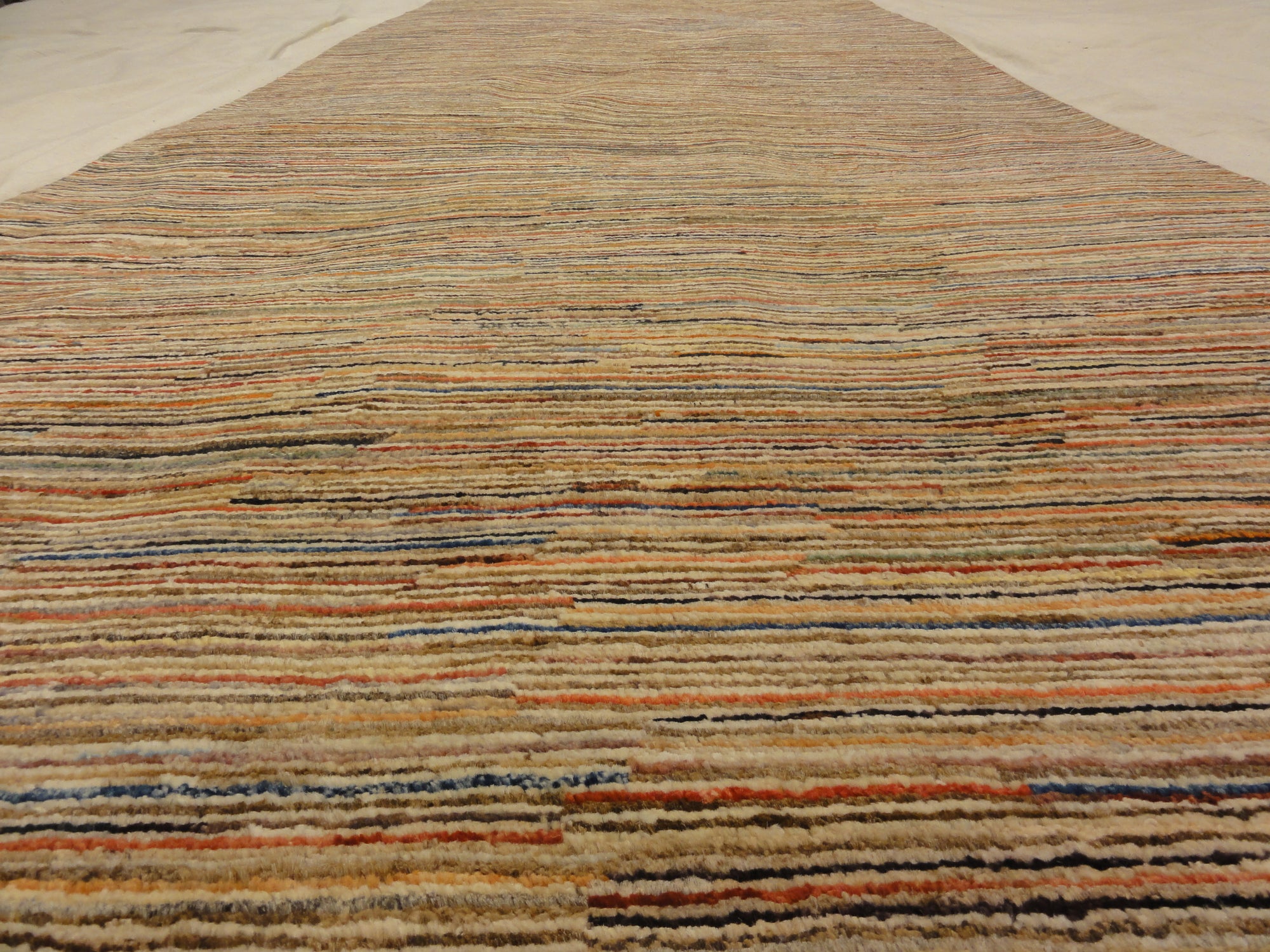 Leesa Organic Modern Stripes Runner Rug. Ziegler and Company in collaboration with designer Leesa Wilson Goldmuntz in Santa Barbara, California.