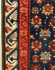 30653 Rare Antique Cabbage Rose Seychour Rug ca. 1850's