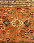 29856 important Antique Qashqai gift of the Khan with silk wefts in perfect conservation ca. 1870