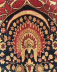30077 Antique Persian Kerman Ravar Rug- Millefleur