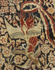 28271 Rare important Kermanshah in a Safavid Design with Garden of Paradise and wild animls and Mythical creatures and dragons. woven ca.1850 or earlier