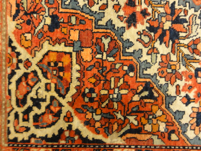 Wool and Cotton Antique Foundation Antique Persian Handspun Wool Sarouk Farahan Authentic Carpet Genuine Woven Art Santa Barbara Design Center Rugs and More