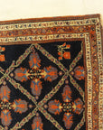 29858 Rare Antique lettuce Afshar Rug ca.1880