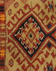 Rare Antique Yastik Woven with Metal Thread. A piece of genuine authentic woven carpet art sold by Santa Barbara Design Center, Rugs and More.