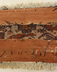 Antique Afshar Featuring Dragon and Phoenix Fight. A piece of antique woven carpet art sold by the Santa Barbara Design Center Rugs and More.