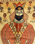 30105 Antique Sarouk Farahan Very Rare Shahpour Figure