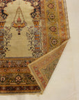30037 Antique Silk Turkish Prayer Rug ca.1850