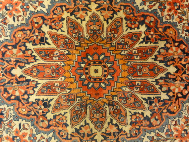 Wool and Cotton Antique Foundation Antique Persian Handspun Wool Sarouk Farahan Authentic Carpet Genuine Woven Art Santa Barbara Design Center Rugs and More