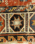 Antique Rare Size and Design Soumak Rug. A piece of genuine antique woven carpet art sold by the Santa Barbara Design Center, Rugs and More.