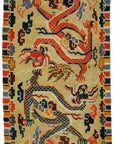 Antique Tibetan Dragon Rug 25297