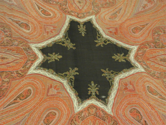 Kashmiri Pashmina Shawl Circa 1700 - The finest hand-knotted and natural dyed fibers. Visit us at the Rugs & More in the Santa Barbara Design Center.
