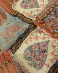 Antique Kashmiri Wool and Silk Pashmina circa 1700s. A piece of woven wool and silk art sold by Santa Barbara Design Center Rugs and More in Santa Barbara.