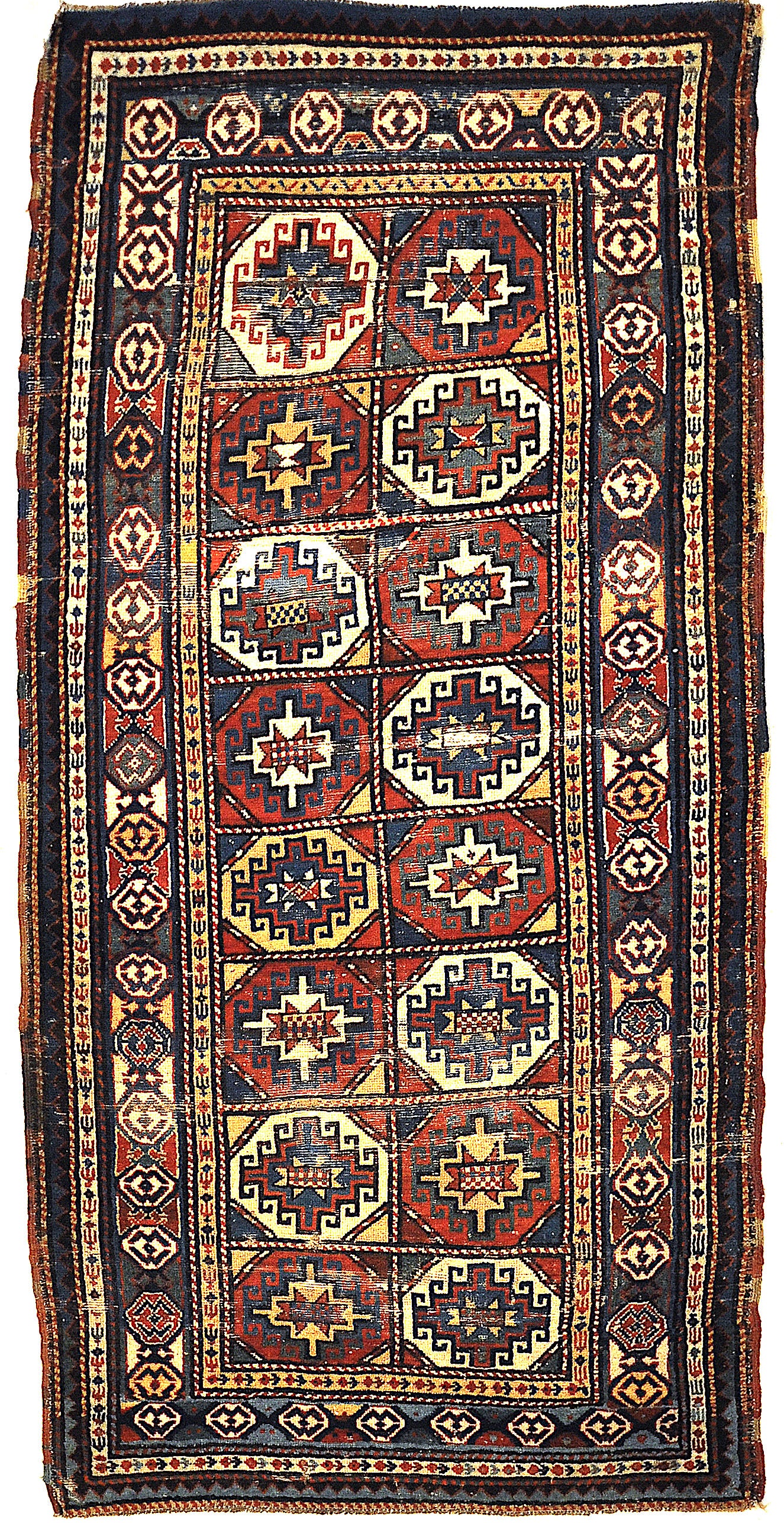 The finest antique Gendje rug. A piece of genuine Caucasian woven carpet art. Sold at Santa Barbara Design Center, Rugs and More.
