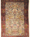 30103 Fine Antique Silk Persian Kashan Tree of Life Rug