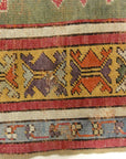 Antique Kirsehir Circa 18th Century. A piece of genuine authentic antique woven carpet art sold by Santa Barbara Design Center Rugs and More.