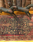 Antique Persian Kerman Ravar Rug- Millefleur