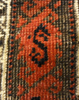 Antique Original Afghan Beluch circa 1880. A piece of genuine woven carpet art sold at the Santa Barbara Design Center Rugs and More in Santa Barbara, CA.
