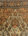 Antique 19th Century Village Persian Farahan Genuine Woven Carpet Art Authentic Intricate