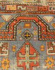Antique Shirvan Rug. A piece of antique woven carpet art sold by the Santa Barbara Design Center Rugs and More in Santa Barbara, California.