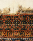 Antique Kurdish West Persian Bagface with Peacocks. A piece of genuine authentic antique woven carpet art sold by Santa Barbara Design Center Rugs and More