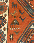 30531 Antique Talish Caucasian Rug Circa 1880