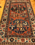Antique Rare Cloudband Caucasian Chondzoresk Rug