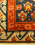 30653 Rare Antique Cabbage Rose Seychour Rug ca. 1850's