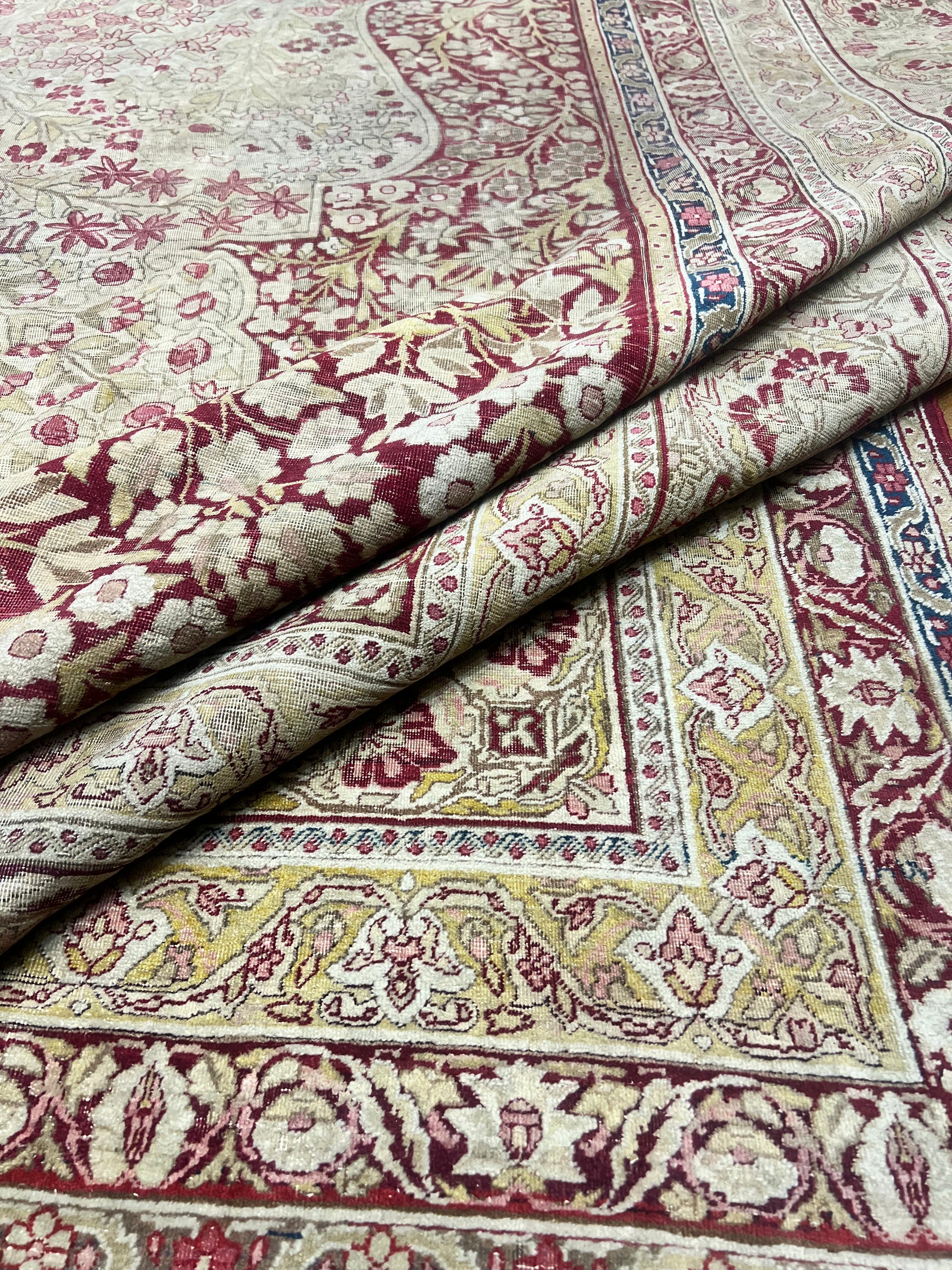 28328 Antique unique Kermanshah with the largest meditation design woven ca.1860