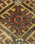 Antique Camel Hair Afghanistan Beluch. A piece of antique woven carpet art sold by Santa Barbara Design Center Rugs and More in Santa Barbara, California.