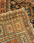 Rarest Antique Maraseli Shirvan Caucasian Prayer Rug. A piece of genuine woven carpet art sold by the Santa Barbara Design Center, Rugs and More.
