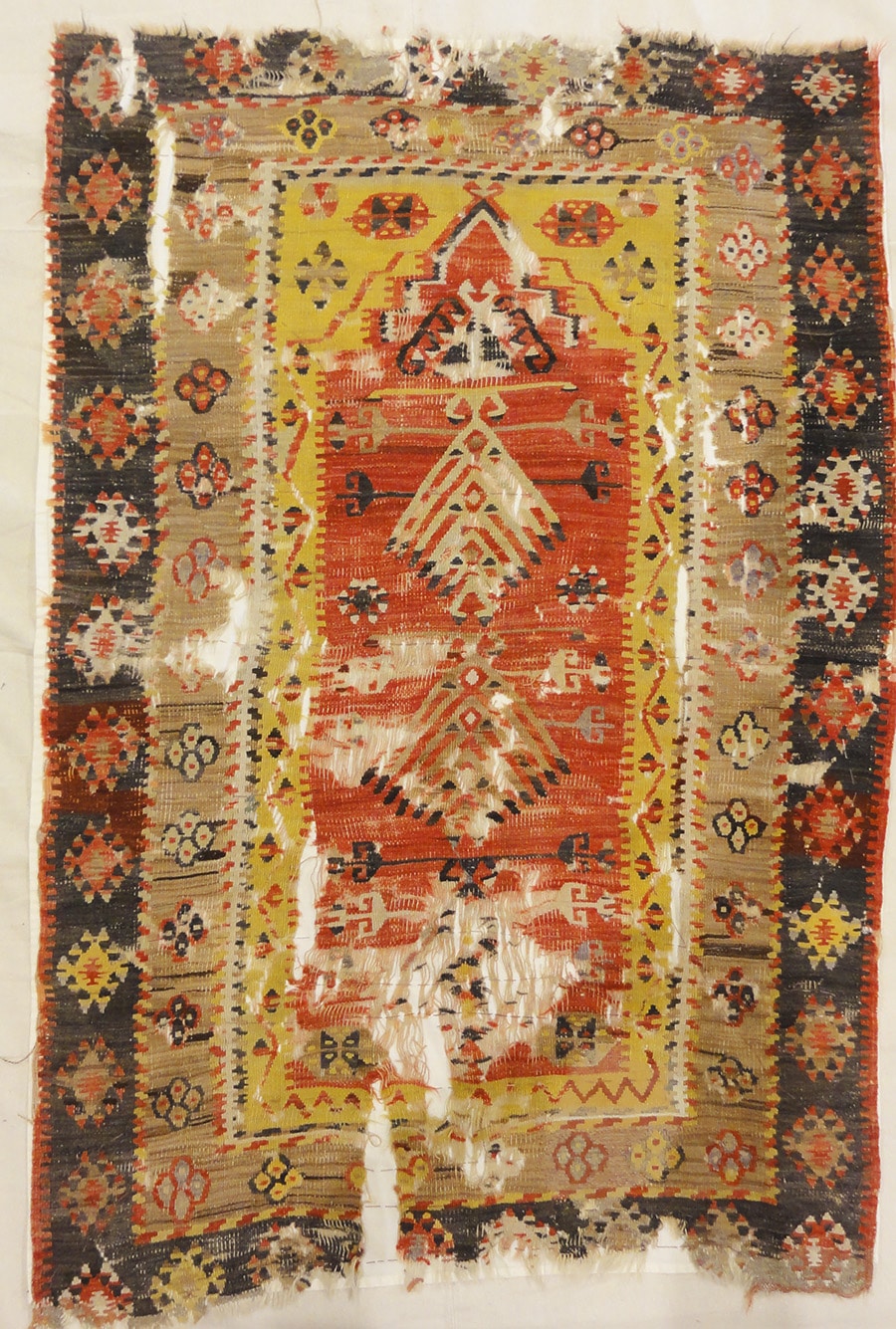 Vintage Turkish Kelim Prayer rug