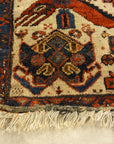 Antique Afshar Featuring Dragon and Phoenix Fight. A piece of antique woven carpet art sold by the Santa Barbara Design Center Rugs and More.