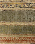 30126 Unique Antique Turkish Silk Prayer Rug with Two Metal Thread Scripts 30126