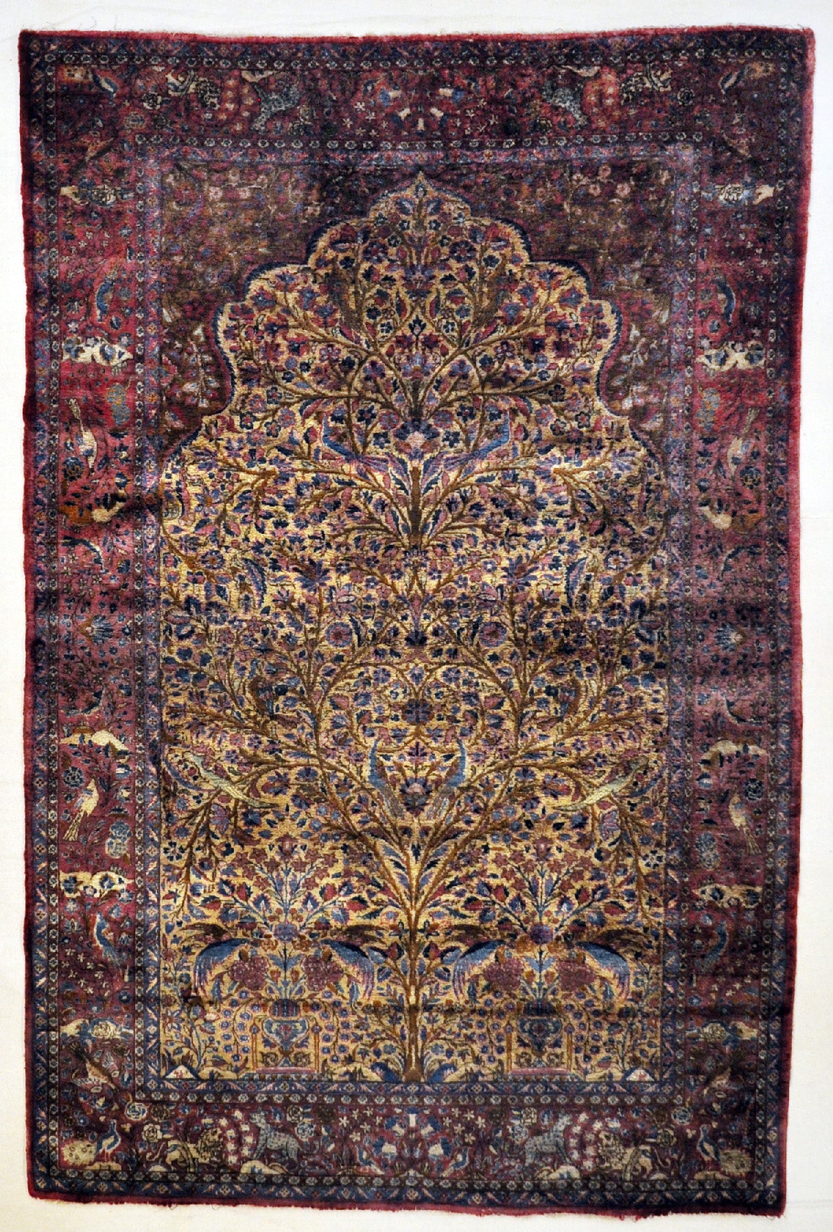 Antique Silk Kashan Tree of Life 30059
