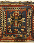 Fine Caucasian Soumak Kelim Chanteh Bag. A piece of antique woven carpet art sold by Santa Barbara Design Center, Rugs and More in Santa Barbara, California