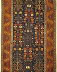 17th Century Pre-Proto Kurdish Shrub Carpet. A piece of genuine authentic antique woven carpet art sold by the Santa Barbara Design Center, Rugs and More.