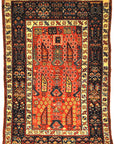 Proto Shahsavan Soj-Bolagh rug ca. 1800 in perfect condition. Classical Tribal art from Kourosh Collection. World class tribal rug at its best.