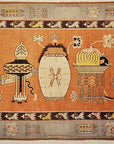 Oushak rugs began just south of Istanbul, Turkey, named after the town: Oushak. The Oushak carpet is Persian-influenced unlike most Turkish rugs. The town of Oushak has produced Turkish rugs ever since the 15th century.
