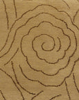 45235 Wool and Silk Brown Swirl Rug
