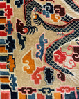 Antique Tibetan Dragon Rug 25297