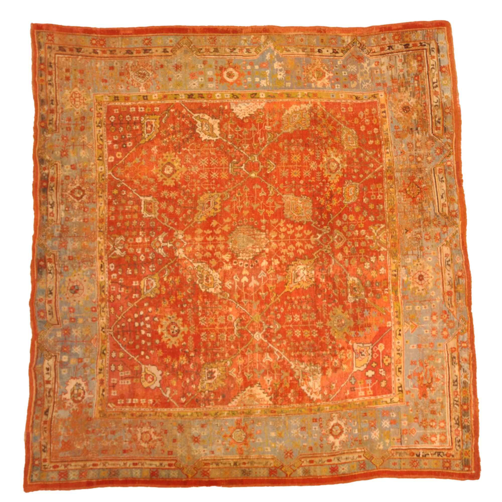 Rare Antique Turkish Oushak 25232