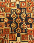 Antique Persian Qashqai Rug. A piece of genuine woven carpet art sold by the Santa Barbara Design Center, Rugs and More in Santa Barbara, California.